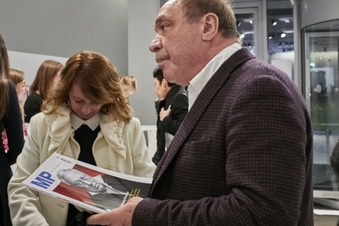 Народный артист РФ И.Л. Райхельгауз на открытии выставки, 12 октября 2017 года