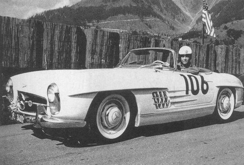 Э. Фальц-Фейн выиграл горные гонки 1950 года в категории "Мерседес"